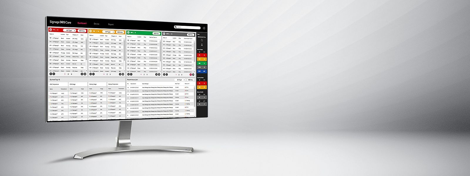 Collage of LG Signage 365 Care