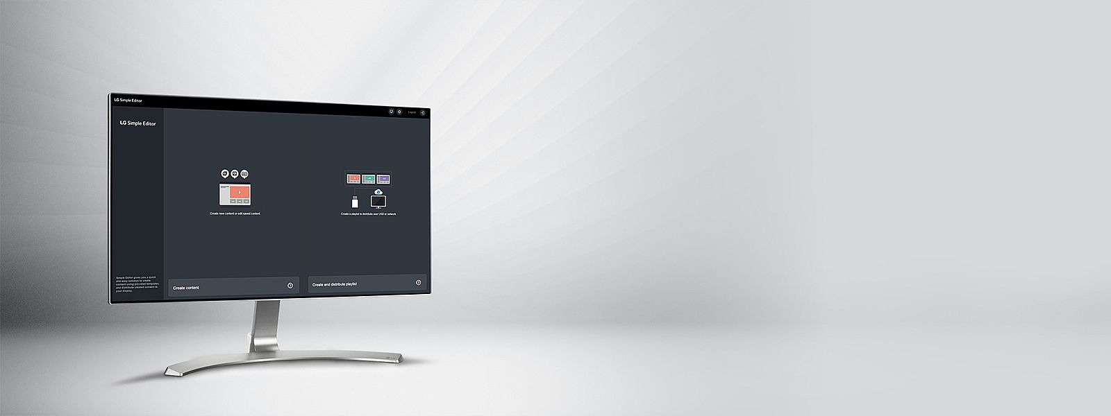 Collage of LG SuperSign Simple Editor