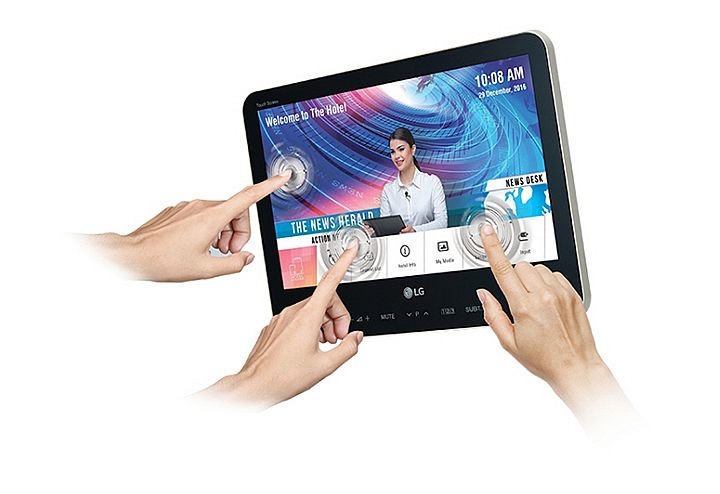 photo about multitouch function LU766A